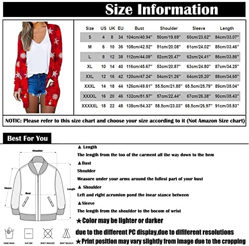Кардиган за жени, Casual Long Relle Classic Отворена предна блуза Пад плус големина лесна мека удобна преголема прикриена палто