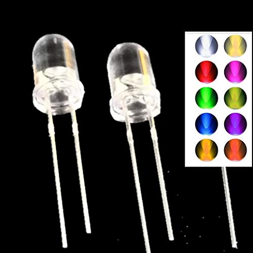 100 парчиња/лот 3мм бела дифузна LED диода тркалезна светлина LED светло за емитување на диода ламба 3 мм низ дупката 3V компонента