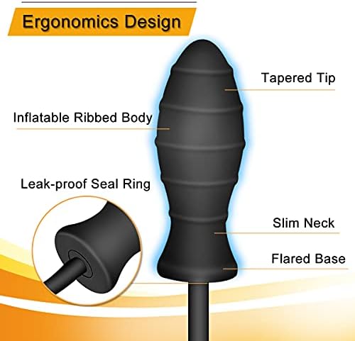Приклучок за надувување на задниот дел, пумпа за силиконски анален балон со телесен анален секс играчки со брзо ослободување