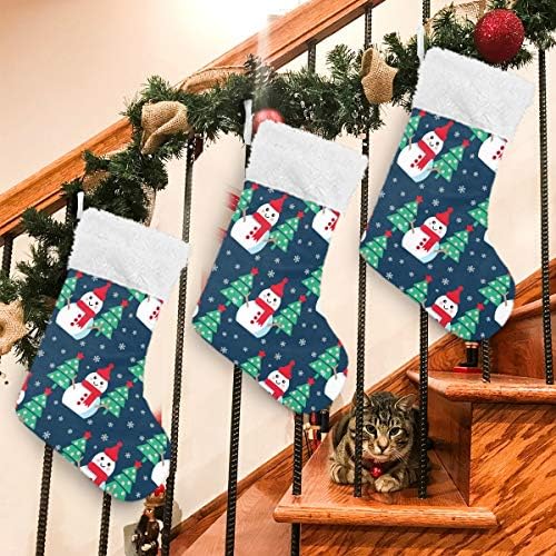 Алаза Божиќни чорапи Смешно зимски снежни производи класични персонализирани големи декорации за порибување за семејни сезони