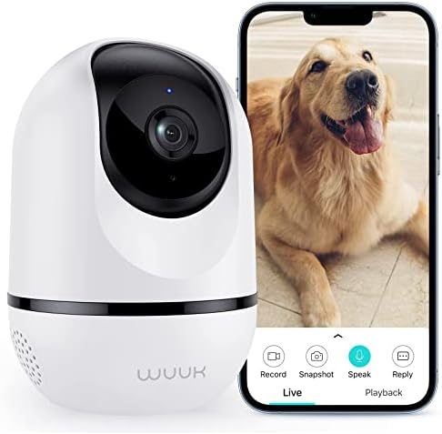 Wuuk 4MP PET Camera, Pan Tilt Cam For Baby Monitor, 2 надворешни фотоапарати за домашна безбедност со базна станица, нема месечна