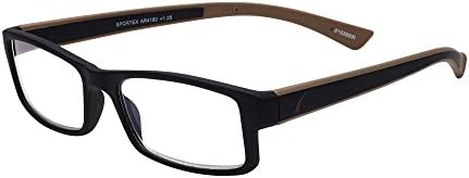 SAV Eyewear Man's SportEx AR4160 Сини правоаголни очила за читање, 29 мм + 2,5
