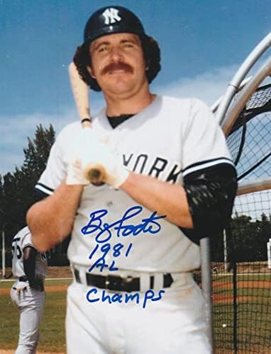 Бери Фут Newујорк Јанкис 1981 година АЛ ШАМПС АКЦИЈА Потпишана 8x10 - Автограмирани фотографии од MLB