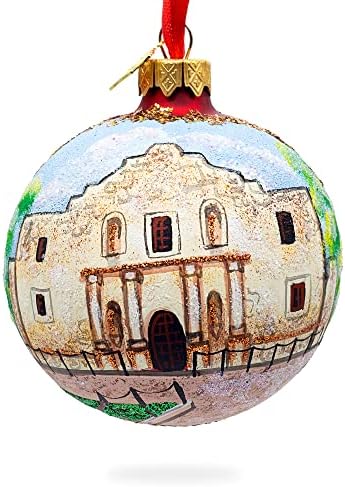 Сан Антонио, божиќен украс на стаклена топка во Калифорнија 3,25 инчи