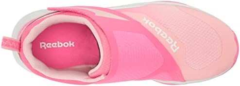 Reebok еднакво вклопување прилагодлива чевли за трчање, розов сјај/бел, 6 американски унисекс мало дете