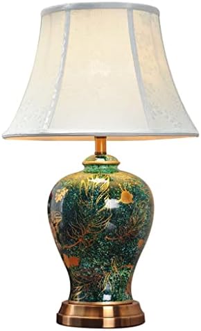 ZSEDP Американски стил гроздобер пријатна романтична величествена лесна керамичка маса ламба за спална соба светло креветчето