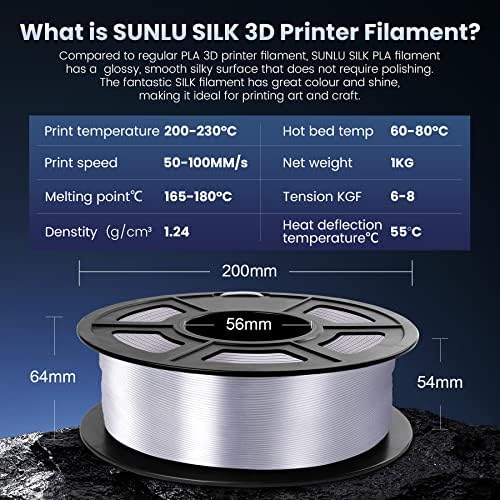 Sunlu T3 FDM 3D печатач и свилен филамент Сребрена 1KG, 250 mm/s Терминатор со голема брзина 3 3Д печатач, откривање на затнување