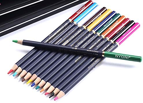 Вода растворлив во боја на молив, 48 бои, цилиндричен држач за пенкало, поудобен зафат