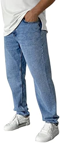 Меморија од пена лизгање модни џебни панталони обични тексас фармерки машки цврст патент директно панталони машки панталони