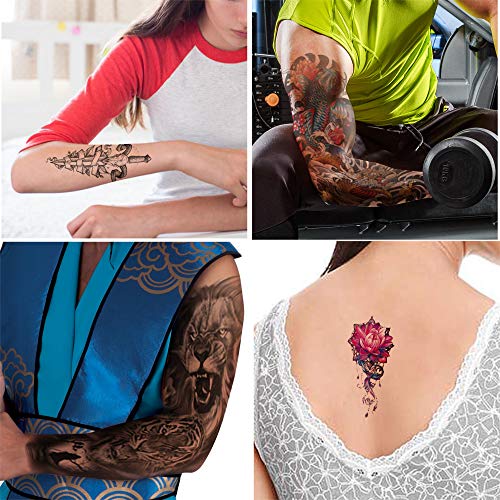 Конзаит 24 Листови Големи Привремени Тетоважи Полна Рака И Половина Рака Тетоважа Ракави Привремени Тетоважи Со Ракави Голема