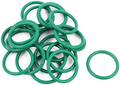 AEXIT 20 парчиња зелени заптивки и о-прстени 20мм x 1,9мм отпорност на топлина што не е отпорна на маслото NBR нитрилна гума