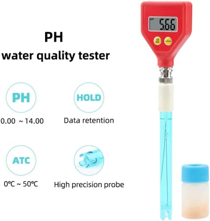 SAWQF метар дигитален мерач на киселост pH тестер за мерач на почвата за растенија цвеќиња киселоста на растителен pH мерење