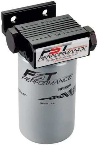 FST Performance RPM500 FLOMAX 500 Black Anodized -12 Систем за филтрирање на порт -гориво/вода за сепаратор на вода