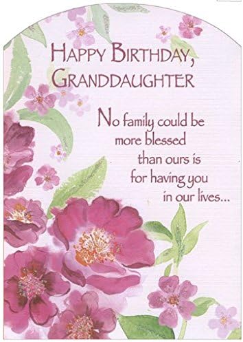 Розови цвеќиња со сјај z преклопување: внука - роденденска картичка за честитки за дизајнери