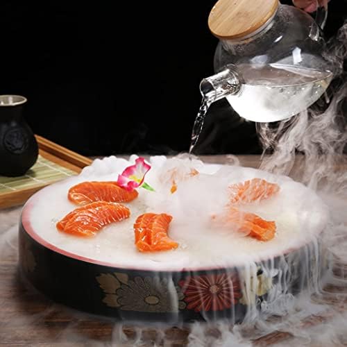 Тркалезни јапонски плочи за суши Поставете сув мраз пластична лента ладно натопување чинија молекуларна кујна за кујна специјализирани