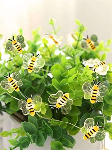 Kepabigle пчели светла, 10 -ти светло со низа со лавил со батерија со батерија со сијалица од 30 парчиња