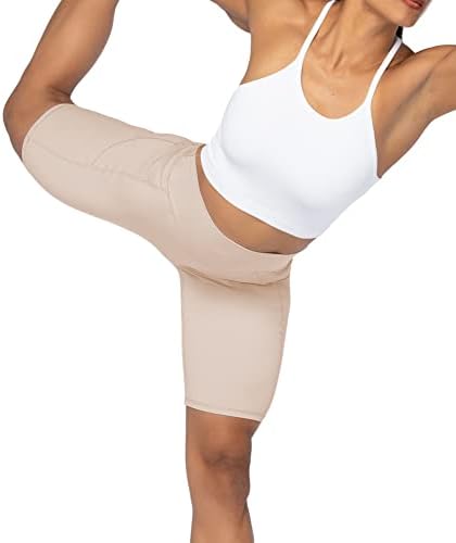 Sunzel 10 / 8 / 5 Бикерски шорцеви за жени со џебови, компресија на тренингот со атлетска салата со високи половини за јога,