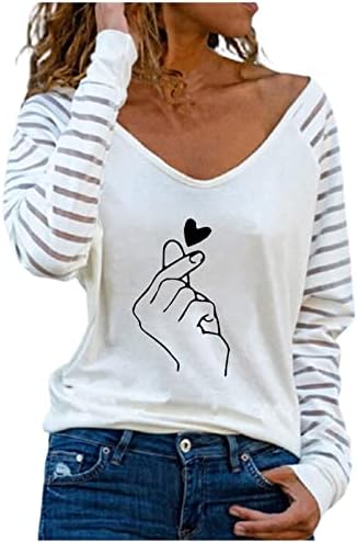 Женска мода печатена чипка долга ракав блуза против вратот Обични врвови цврсти кошули за пулвер со блуза