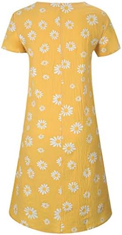 Uikmnh тинејџерска девојка маичка фустани лето топла маргаритка туниника кратка обична наметка плус големина дише краток ракав