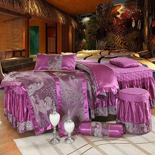 Комплети за маса за масажа со меки памук, масажа за масажа за убавина во европски стил, кревети со постелнина со постелнина
