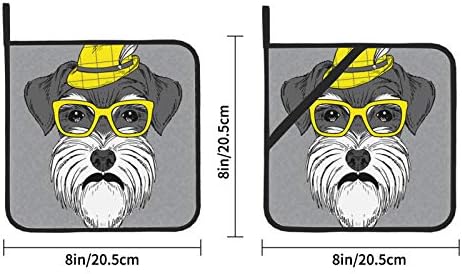 Очила куче популарен стил кујнски поставува топли топла влошки 2 држачи за тенџере со џебови 8 × 8 инчи за готвење и печење
