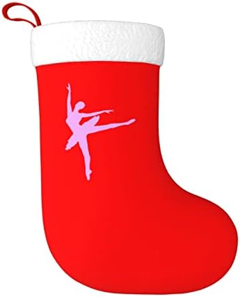 Cutedwarf Ballet Cristma Codrings Божиќни украси на дрво Божиќни чорапи за Божиќни празнични забави подароци 18-инчи