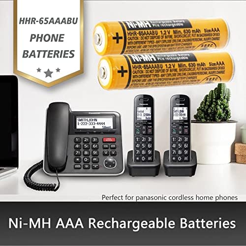 Cieede HHR-65AAABU Ni-MH AAA за полнење батерија за Panasonic 1.2V 630mAh 4pack NIMH AAA батерии за Panasonic без безжични телефони,
