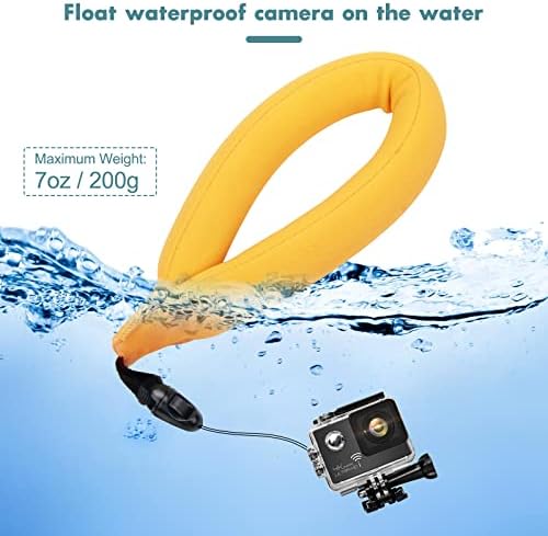 Водоотпорна камера Catcan 4PCS, каиш за плови, силна универзална лебдечка лента, лесна водоотпорна камера каиш за плови за пена за подводна камера/мобилен телефон со вод