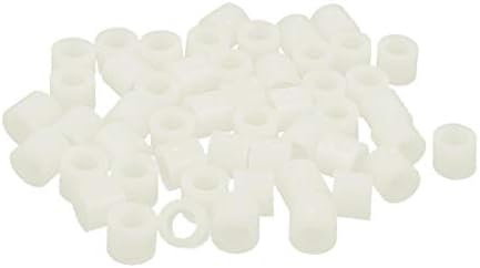 Пластични простори на пластични цилиндри со бран, 7мм x 4,2мм x 6mm 50 парчиња слонова коска (Espaciadores de cilindros de plástico
