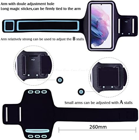 За случајот Galaxy A12 5G, водоотпорен спортски теретана за теретана кутија со кабел за полнење за Samsung A12 5G Blue