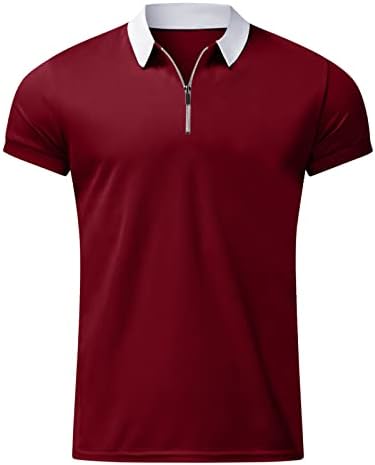 HDDK летни поло маици за мажи, 2022 Нов машки патент врат голф врвови со кратки ракави карирани ленти за печатење на лежерна