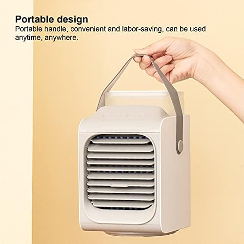 Преносен вентилатор за климатик, 350мл мини десктоп климатик Преносен личен ладилник за воздух USB полнење 90 степени за тресење