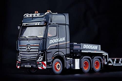 IMC за Mercedes for Benz Actros Gigaspace 6x4 со 3-оски NoteBoom Low натоварувач-Doosan Limited Edition 1/50 Diecast Truck Pre-Build Model