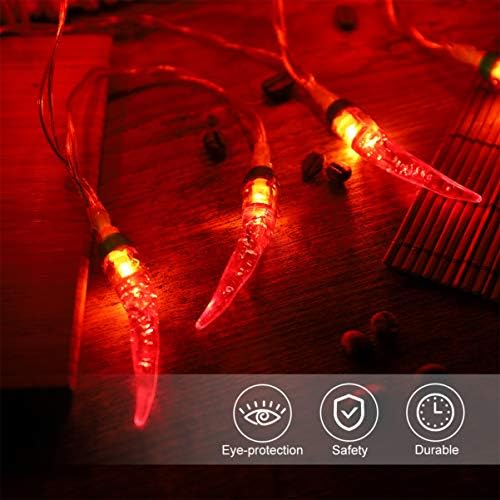 Осалади чили Стринг светлосна батерија напојува 3 метри 20 LED диоди црвена пиперка светлосна жица LED Light Lighter Pepper