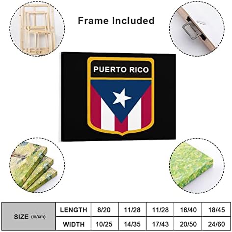 Порто Рико знаме wallидно уметноста платно виси слики модерно домашно украсување украси уметнички дела