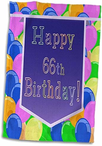 3дроза Балони Со Виолетова Банер Среќен 66-ти Роденден-Крпи