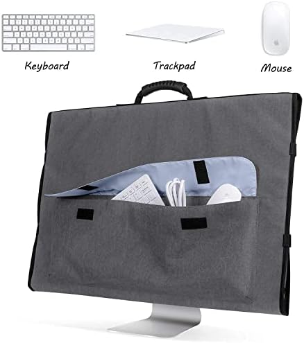 Curmio Travel Thrage Tagn компатибилна со Apple 27 ”IMAC Desktop Computer, тота торба компатибилен со 27” IMAC монитор и додатоци