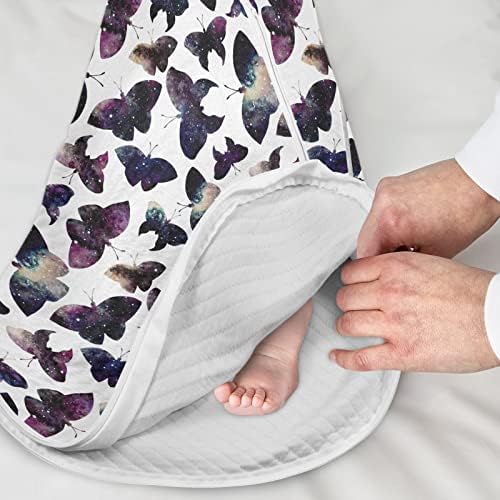 VVFELIXL вреќа за спиење за новородени бебиња - летачки пеперутки бебешки носење ќебе - торба за спиење на транзиција за новороденче - костум за спиење за дете 12-24 месеци