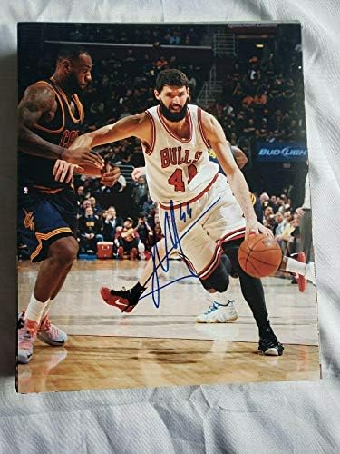 Nikola Mirotic Chicago Bulls потпиша автограмиран 8x10 Photo COA кошарка 6 - Автограмирана НБА фотографии
