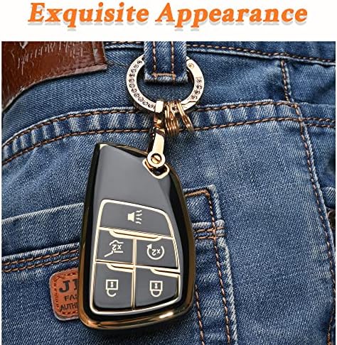 За Chevy Silverado Key Fob Cover - мека TPU клуч за клучеви за тастатури на обвивка за заштитник за држач за држач за капакот