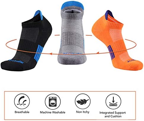 Џојне Машки Атлетски Чорапи Ниско Намалување Перница Трчање Чорапи Дише Удобност За Спорт 6 Пакет