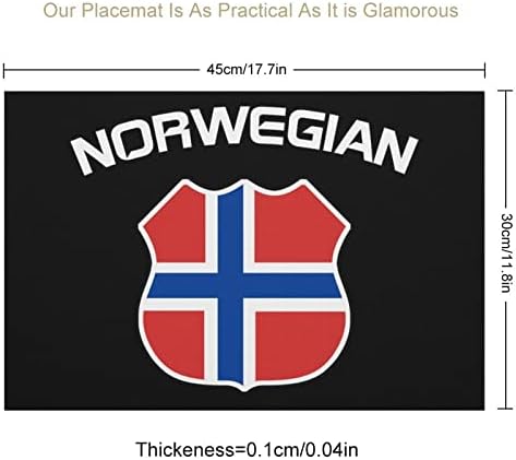 Норвешкото знаме ПВЦ маса за маса што може да се пеат за подлога за табели за табели за трпезариска маса за трпезариска маса