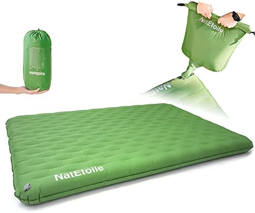 Двојна подлога за спиење на NateToile за кампување, 5,6 Екстра дебел душек за кампување со надувување со вреќа со пумпа, изолирана